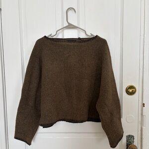 Brown Cropped Zara Sweater